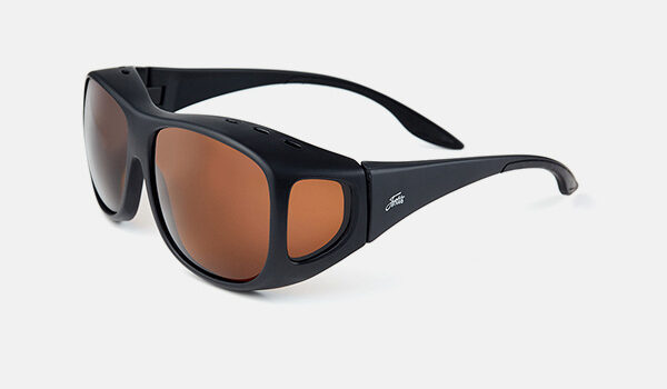 Fortis OverWraps - Brown polarised fishing sunglasses – side view